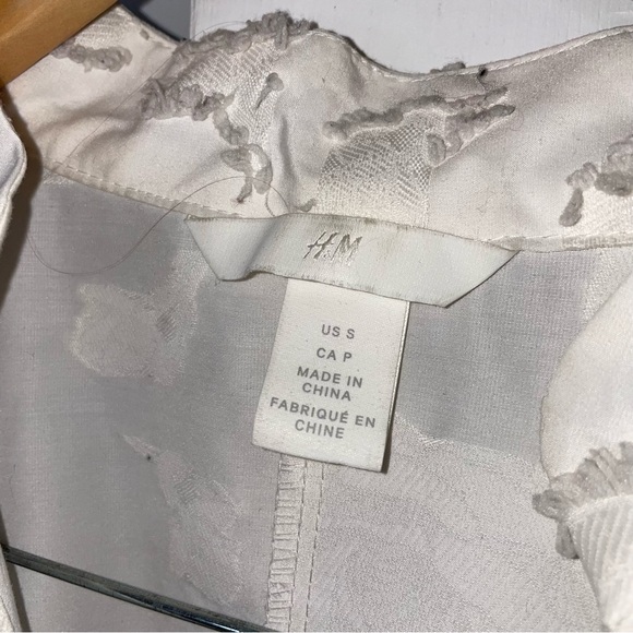 H&M off white ruffle skirt dress S - Picture 7 of 11